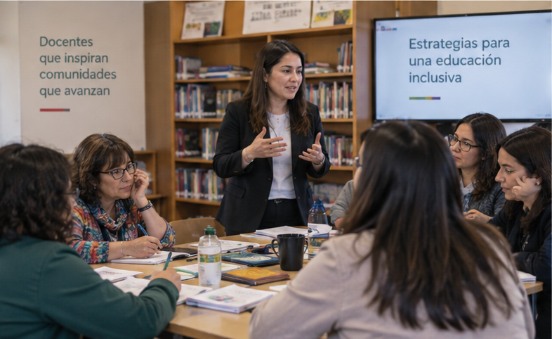 Docentes participando en una jornada de formación profesional